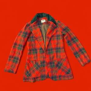 lanz 1960s vintage plaid pee coat